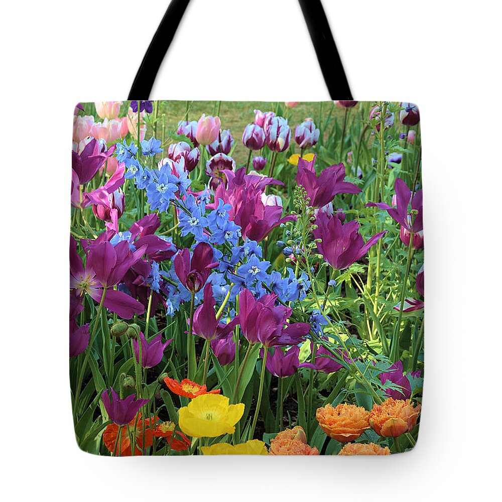 Flowers Mix From Descanso Garden Tote Bag featuring the photograph Flowers Mix From Descanso Garden by Viktor Savchenko
