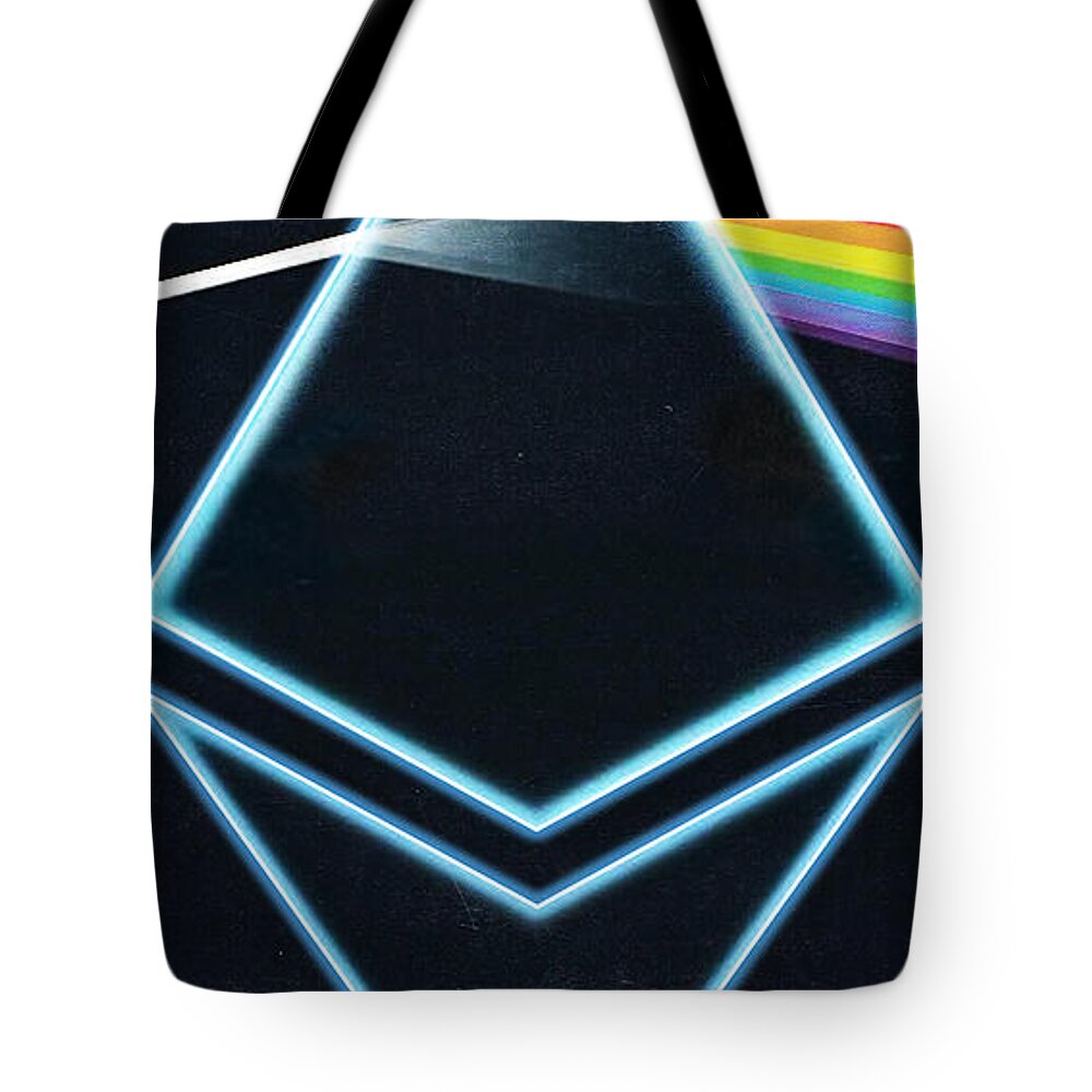 Crypto Tote Bag featuring the digital art Floyds Ethereum by Canvas Cultures