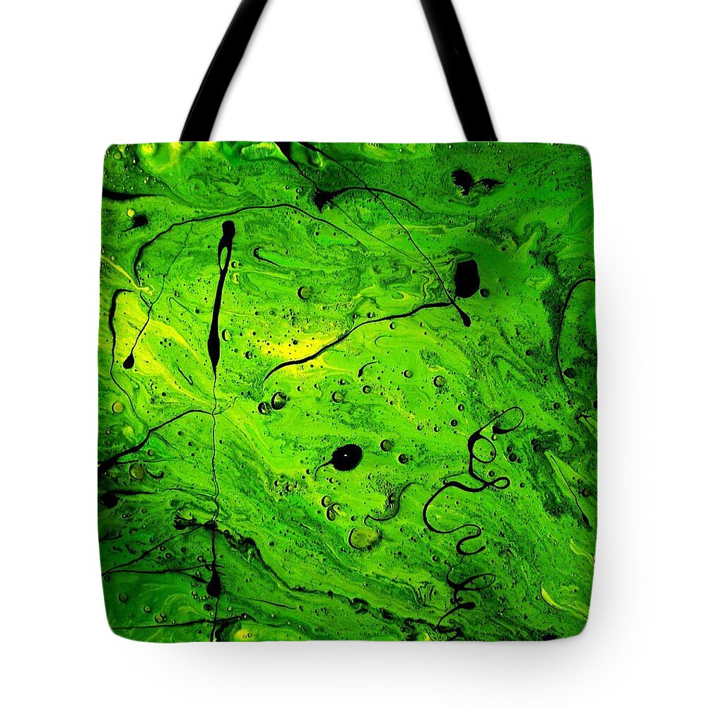 Acrylic Tote Bag featuring the painting Fluid by 'REA' Gallery