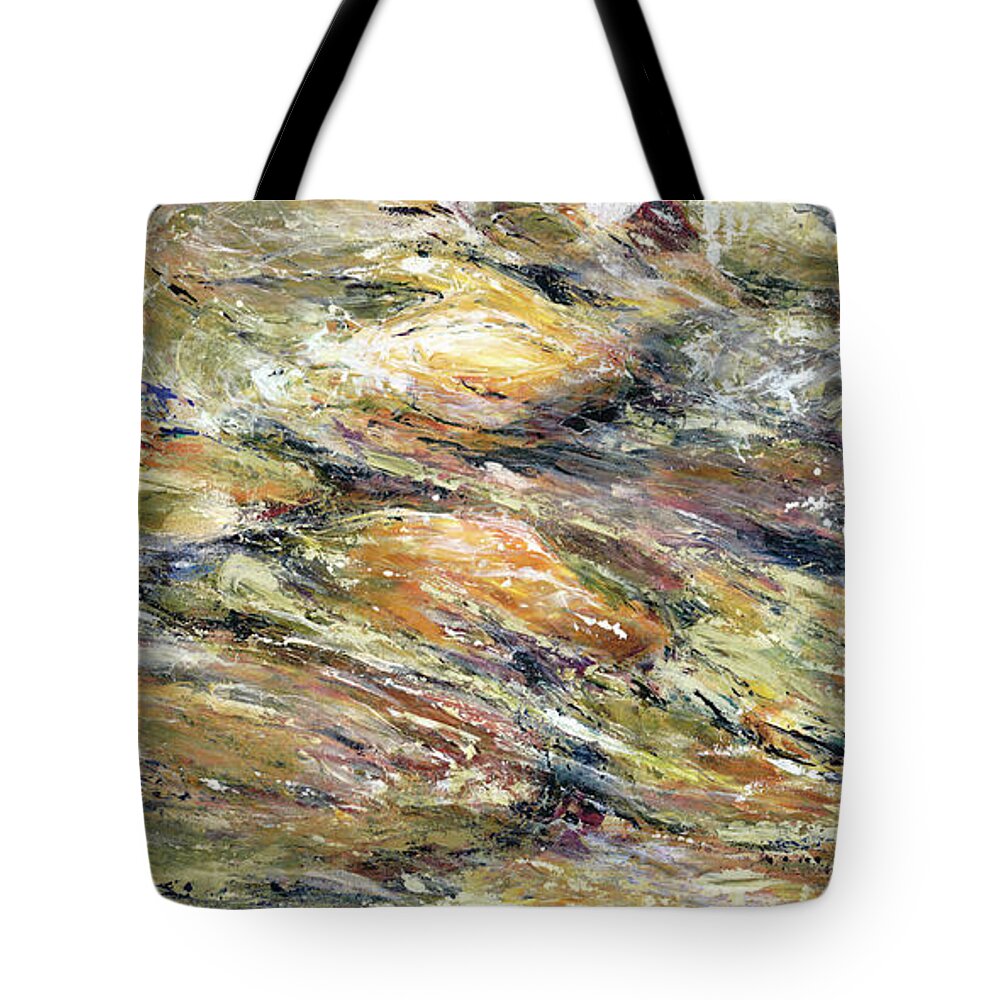 Water Tote Bag featuring the painting Flux by Madeleine Arnett