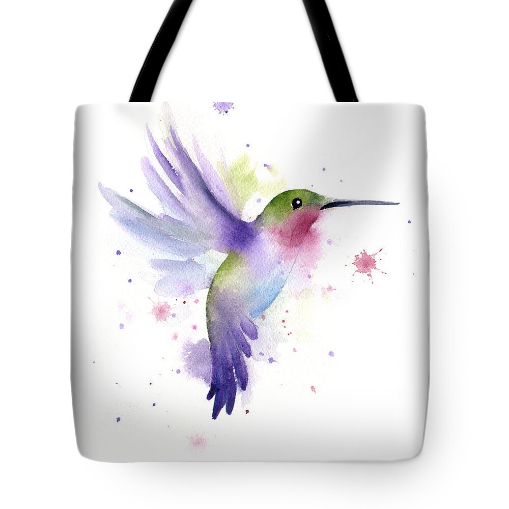 Flying Jewel Tote Bag featuring the painting Flying Jewel II by David Rogers