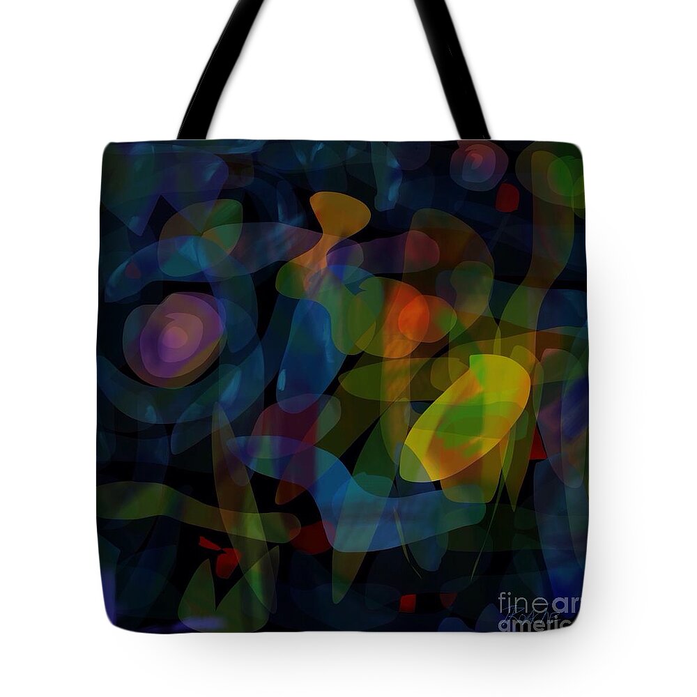 Abstract Tote Bag featuring the digital art Flying Saucer by Joe Roache