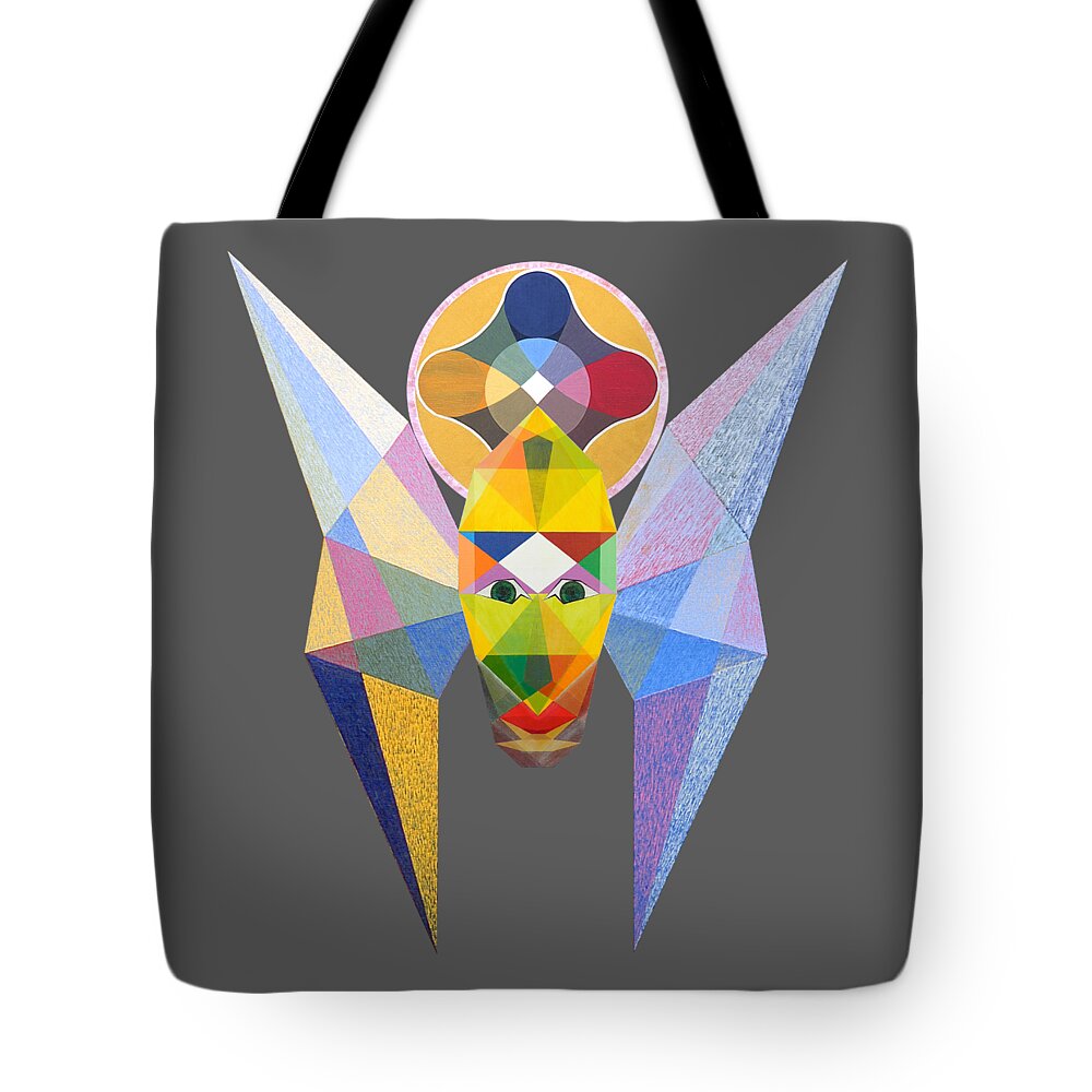 Art Tote Bag featuring the painting Flying Solar Magus by Michael Bellon