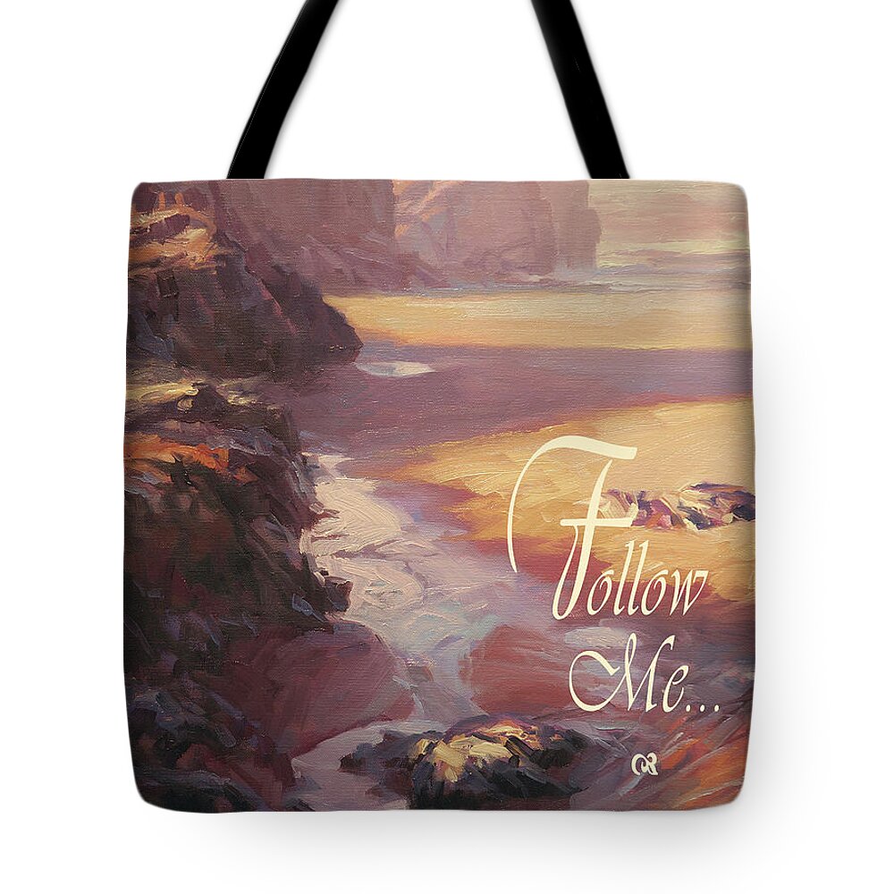 Christian Tote Bag featuring the digital art Follow Me by Steve Henderson