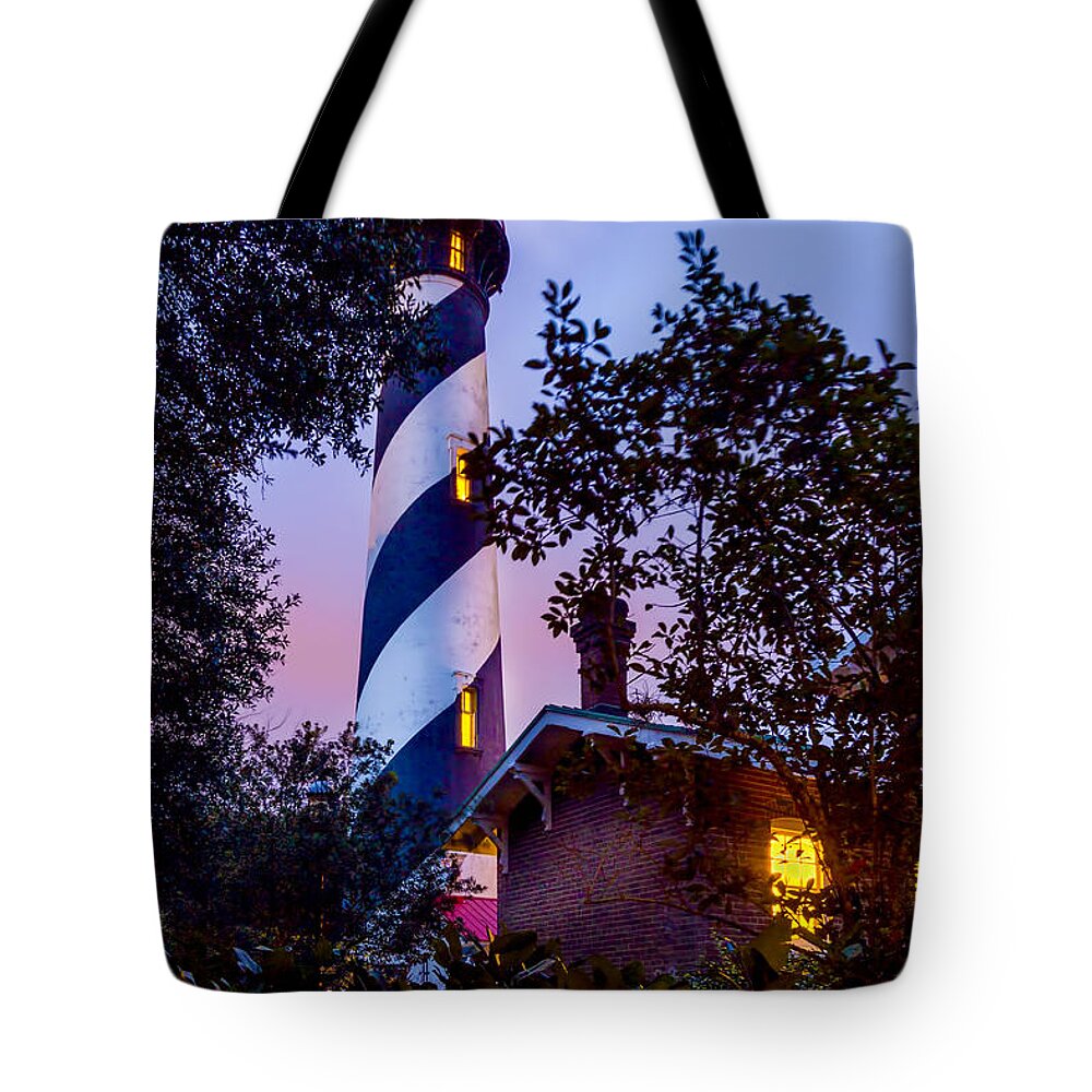 Lighthouse Tote Bag featuring the photograph Follow The Light by Marvin Spates