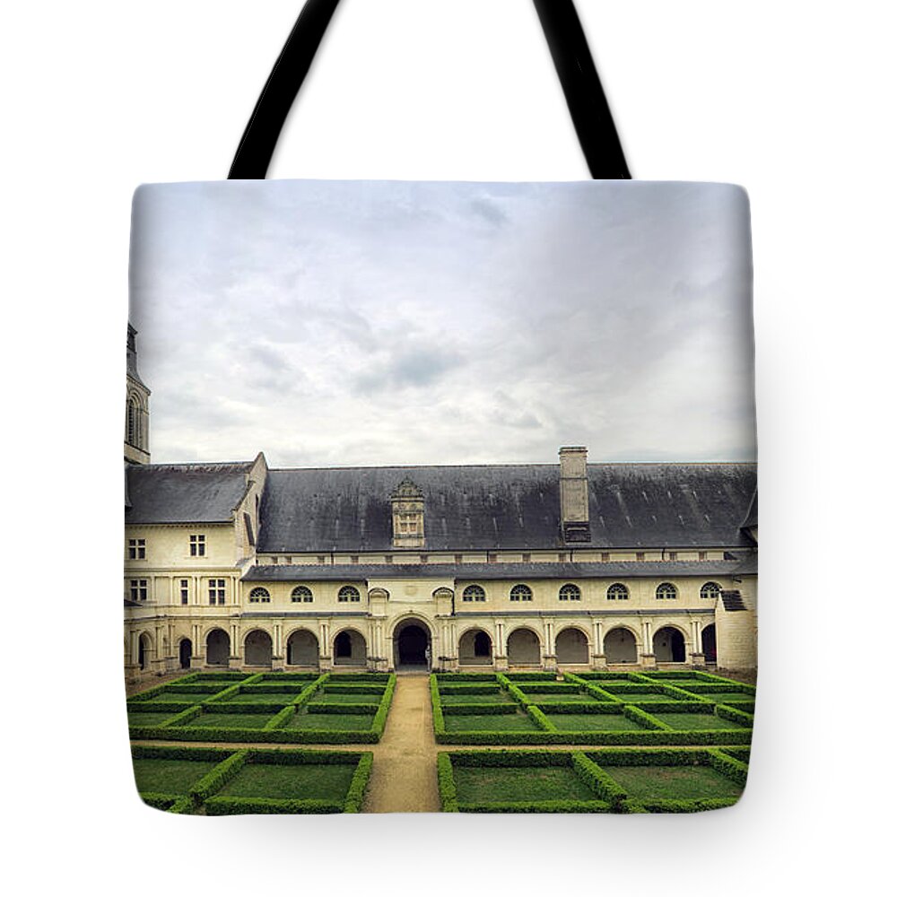 Fontevraud Abbey Tote Bag featuring the photograph Fontevraud Abbey Panorama by Dave Mills