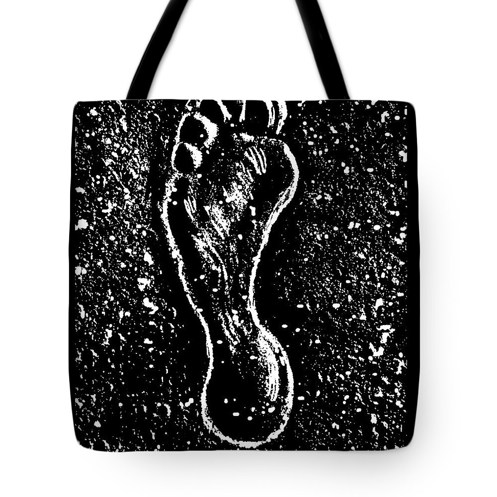Foot Tote Bag featuring the digital art Foot by Andrzej Szczerski