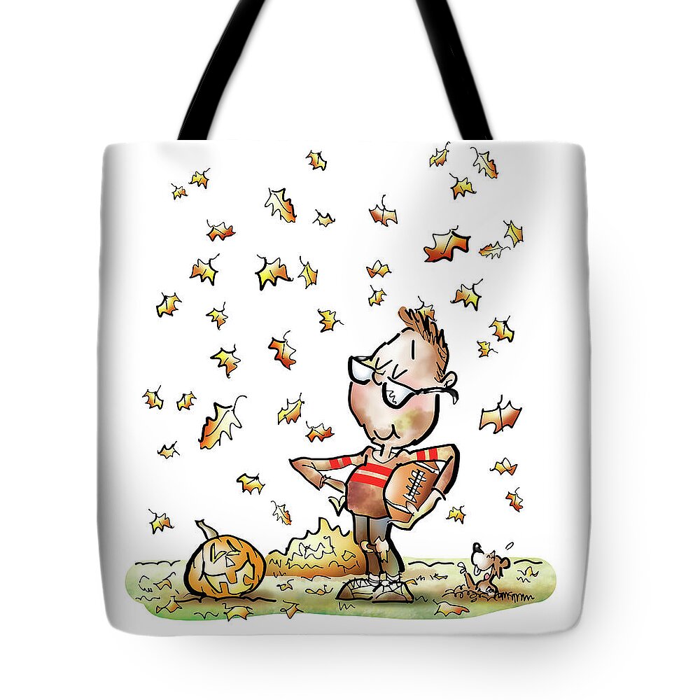 Sports Tote Bag featuring the digital art Football Hero by Mark Armstrong