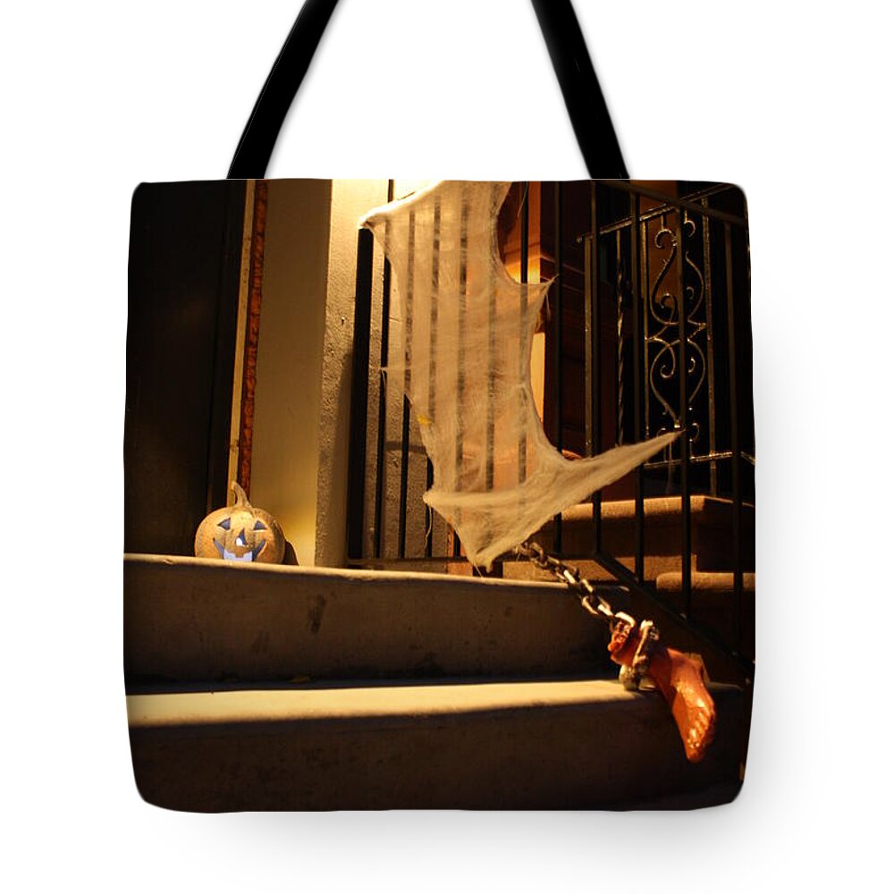 Halloween Tote Bag featuring the photograph Footloose in NYC by Wendy Potocki