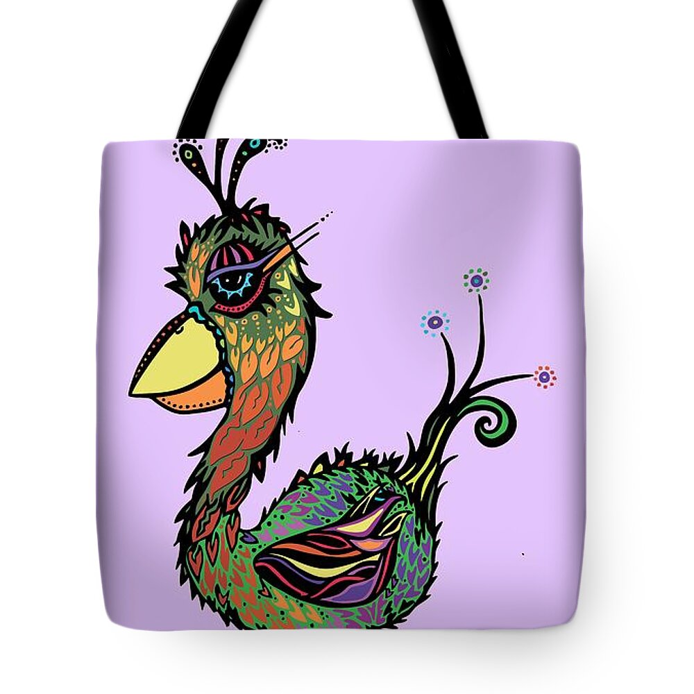 Bird Tote Bag featuring the digital art For the Birds by Tanielle Childers