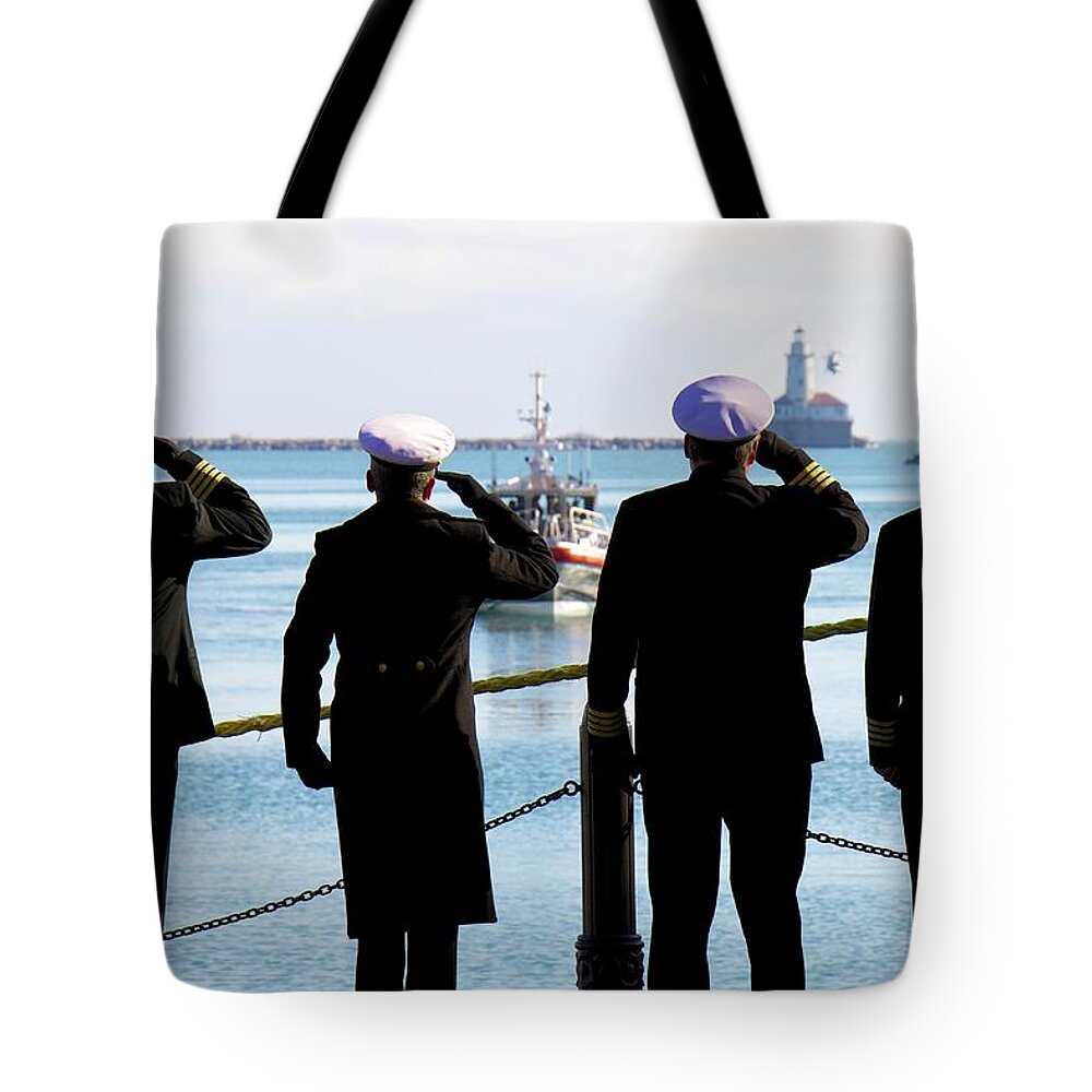 Chicago Tote Bag featuring the photograph For Those in Peril on the Sea by Todd Bannor
