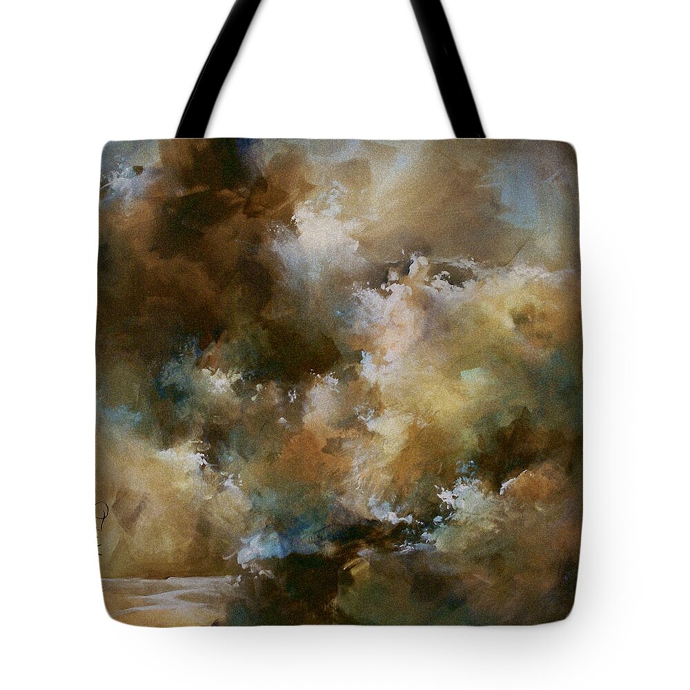 Abstract Tote Bag featuring the painting Force of nature by Michael Lang
