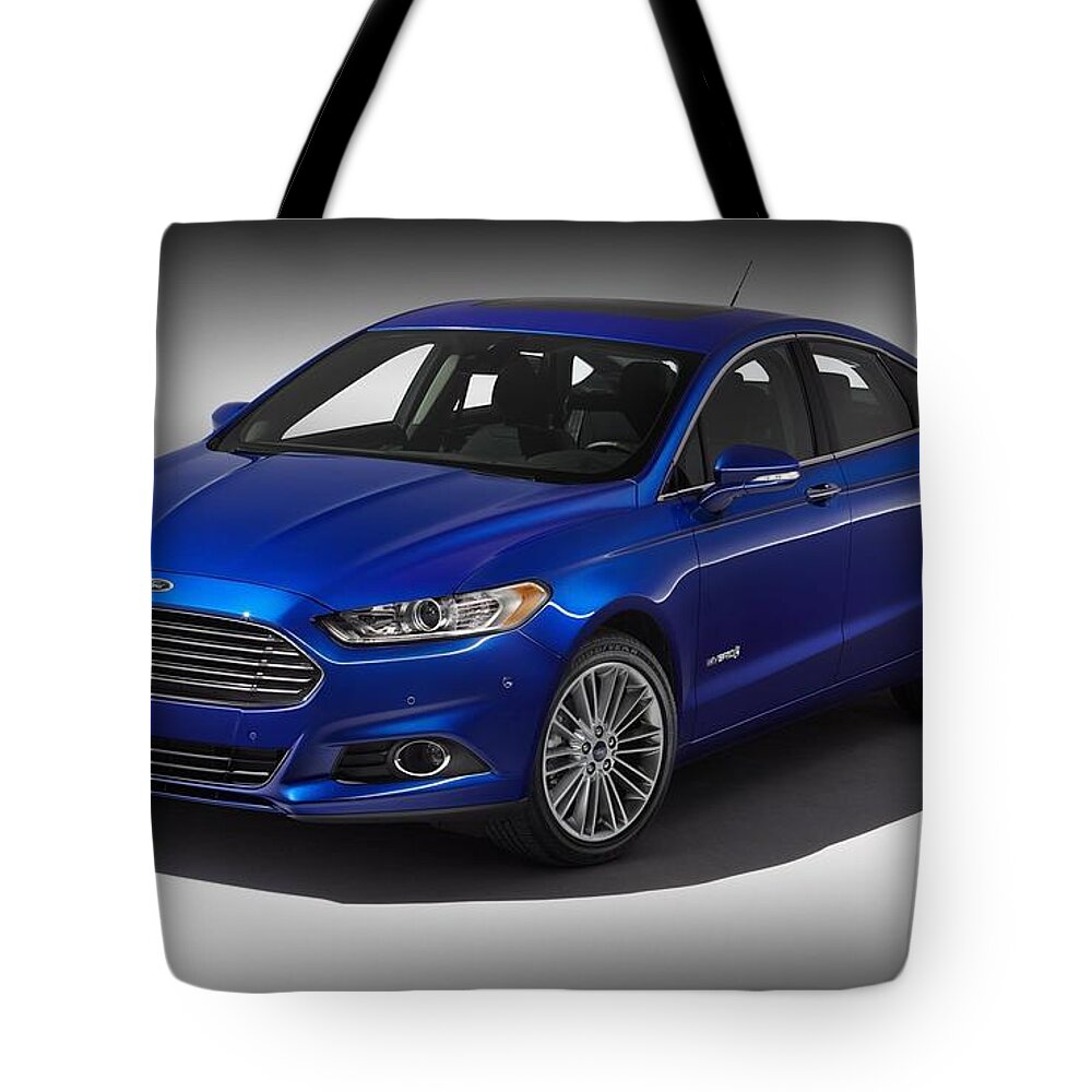 Ford Fusion Tote Bag featuring the digital art Ford Fusion by Maye Loeser