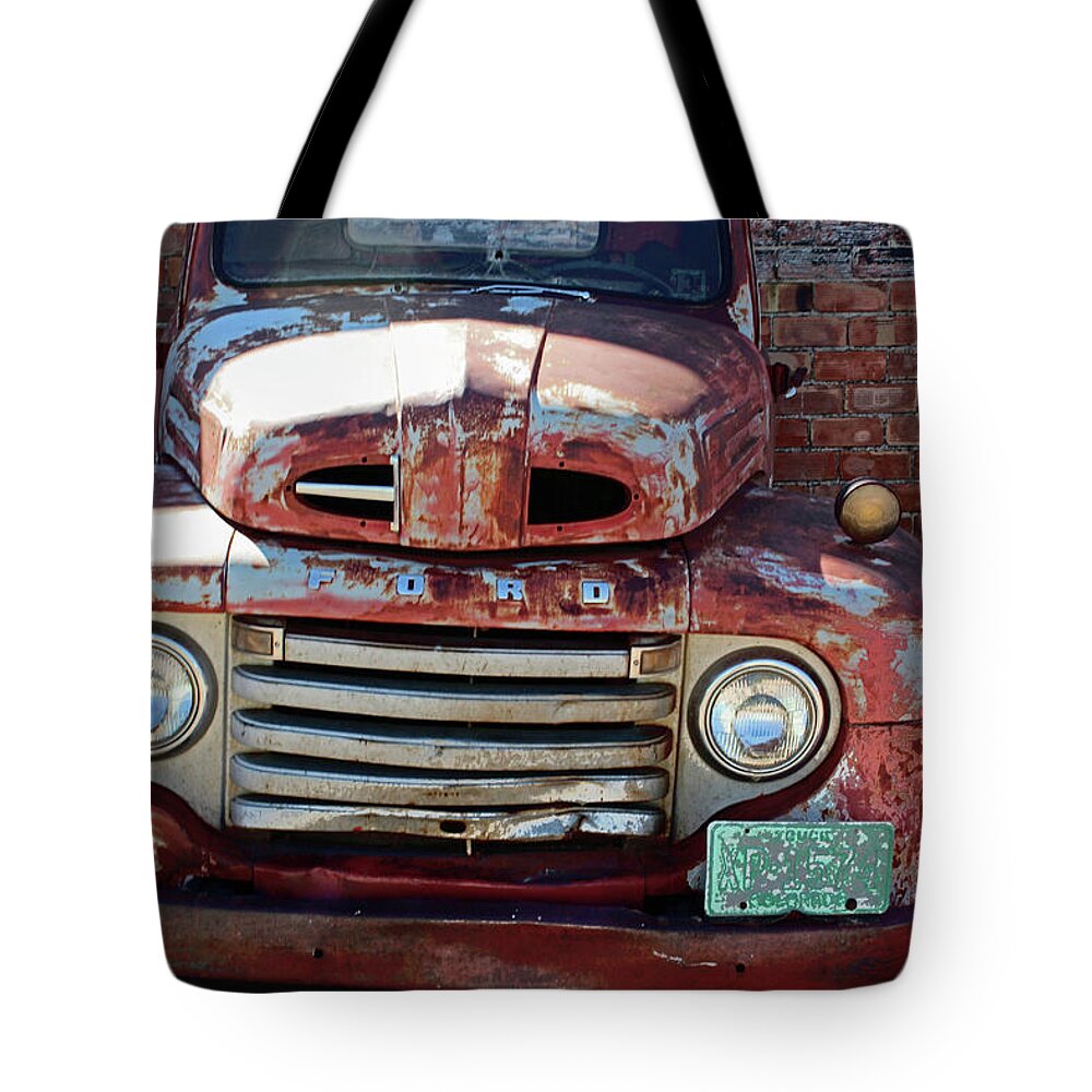 Ford Tote Bag featuring the photograph Ford in Goodland by Lynn Sprowl