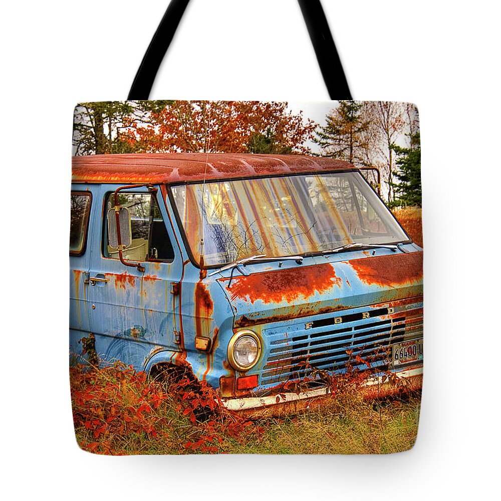 Ford Tote Bag featuring the photograph Ford Van by Alana Ranney