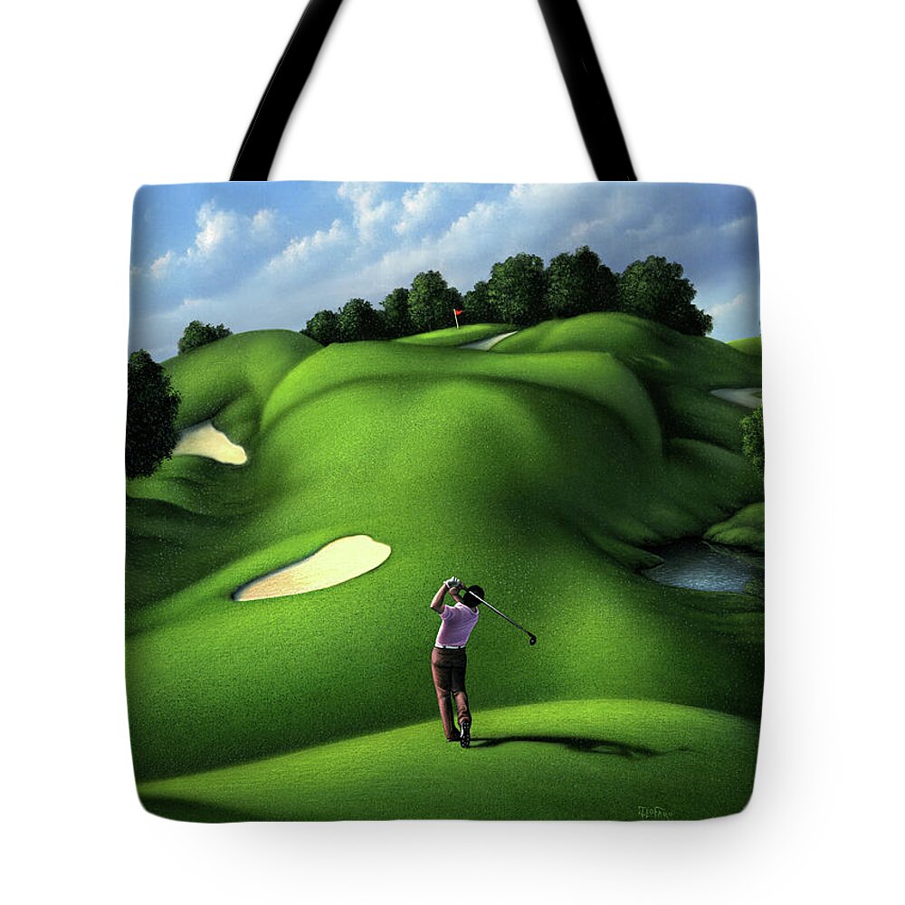 Golf Tote Bag featuring the digital art Foreplay by Jerry LoFaro