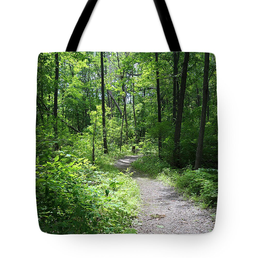 Forest Tote Bag featuring the photograph Forest Path 1 by Mary Bedy