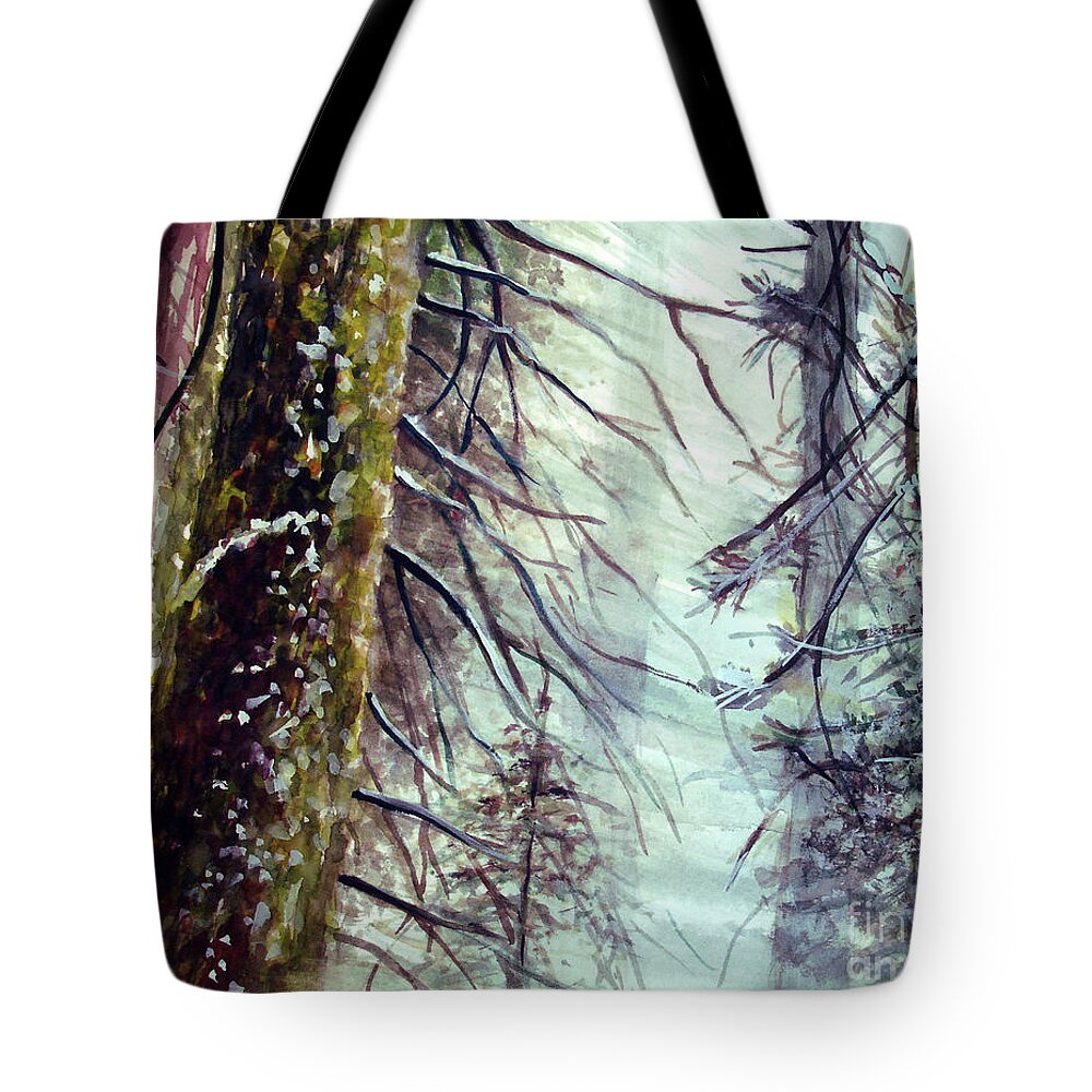 Forest Tote Bag featuring the painting Forest Talk by Allison Ashton