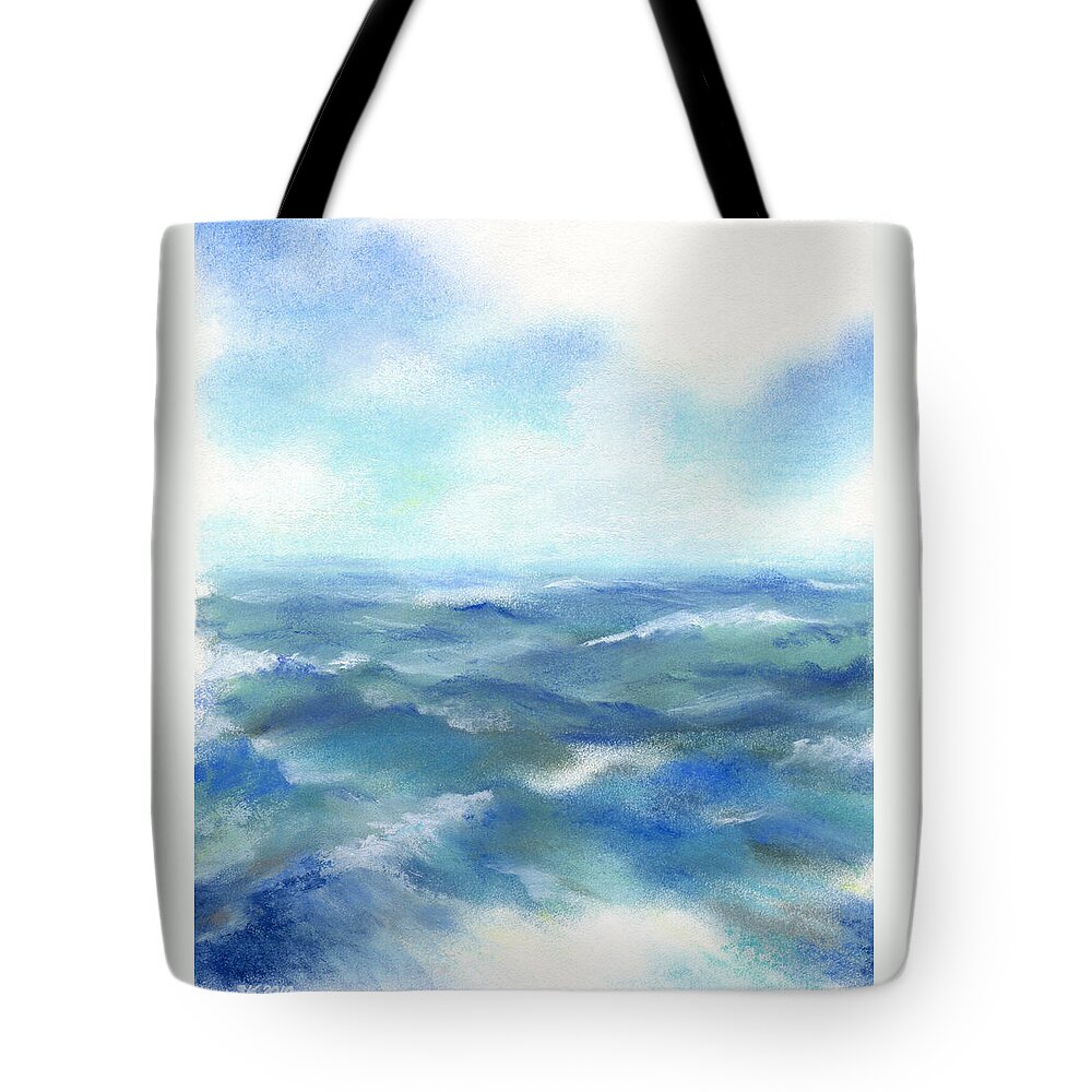 Seascape Tote Bag featuring the drawing Forever by Scott Kirkman
