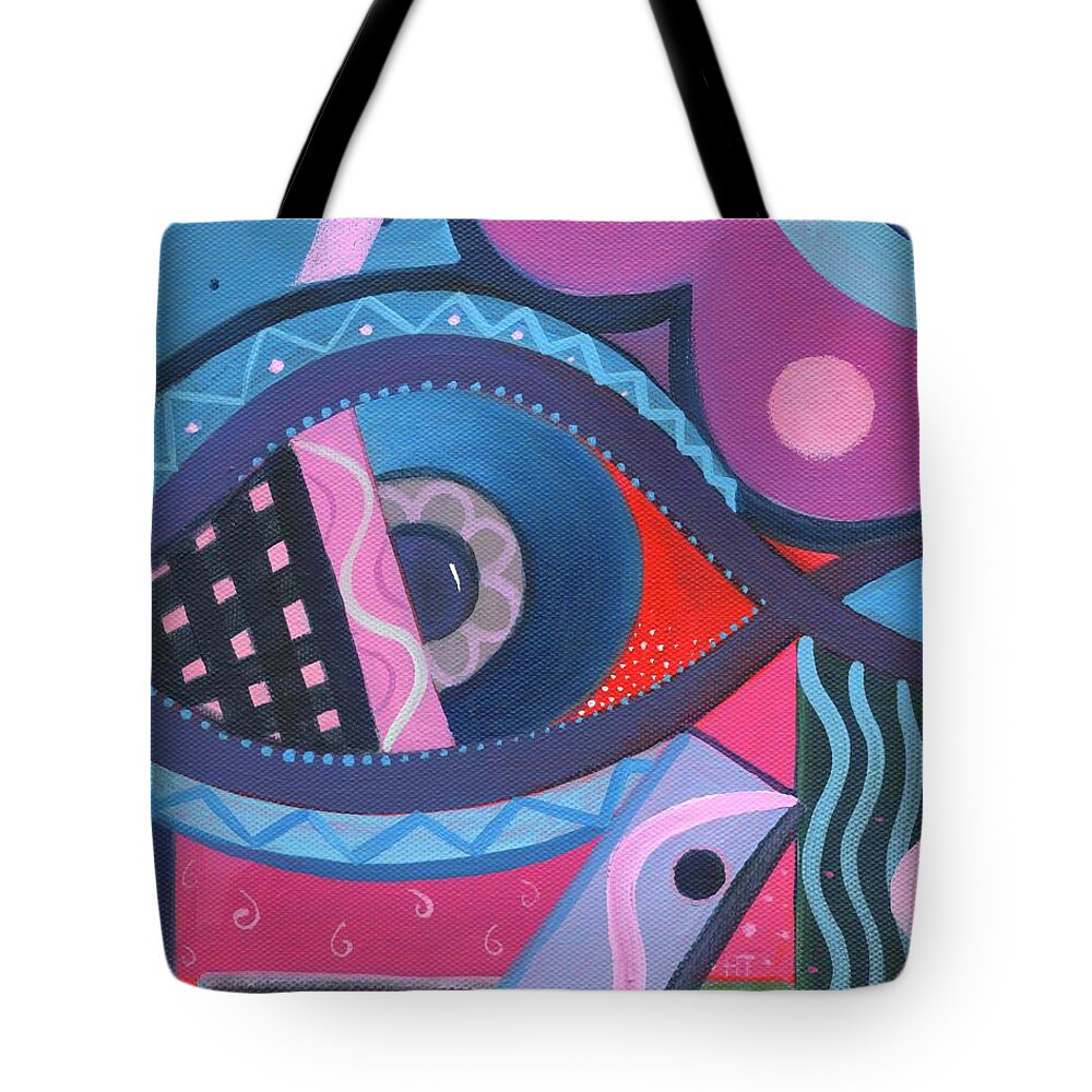 Seeing Tote Bag featuring the painting Forever Witness by Helena Tiainen