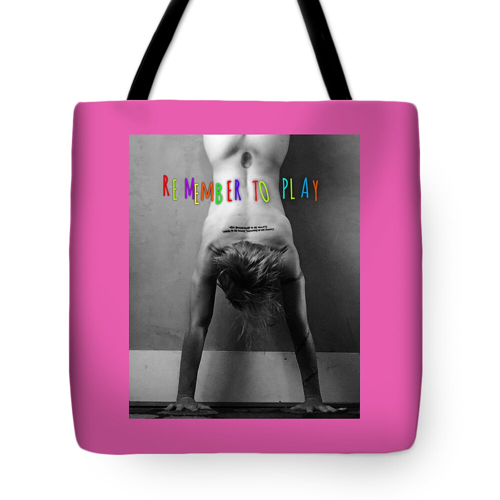 Handstand Tote Bag featuring the photograph Forever Young by Sara Young