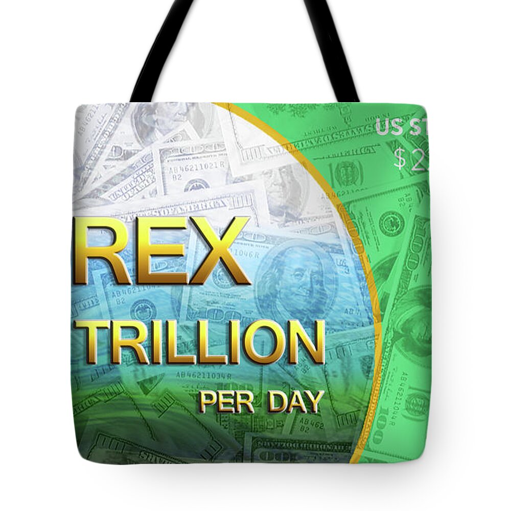 Forex Tote Bag featuring the digital art Forex 1a by Walter Herrit