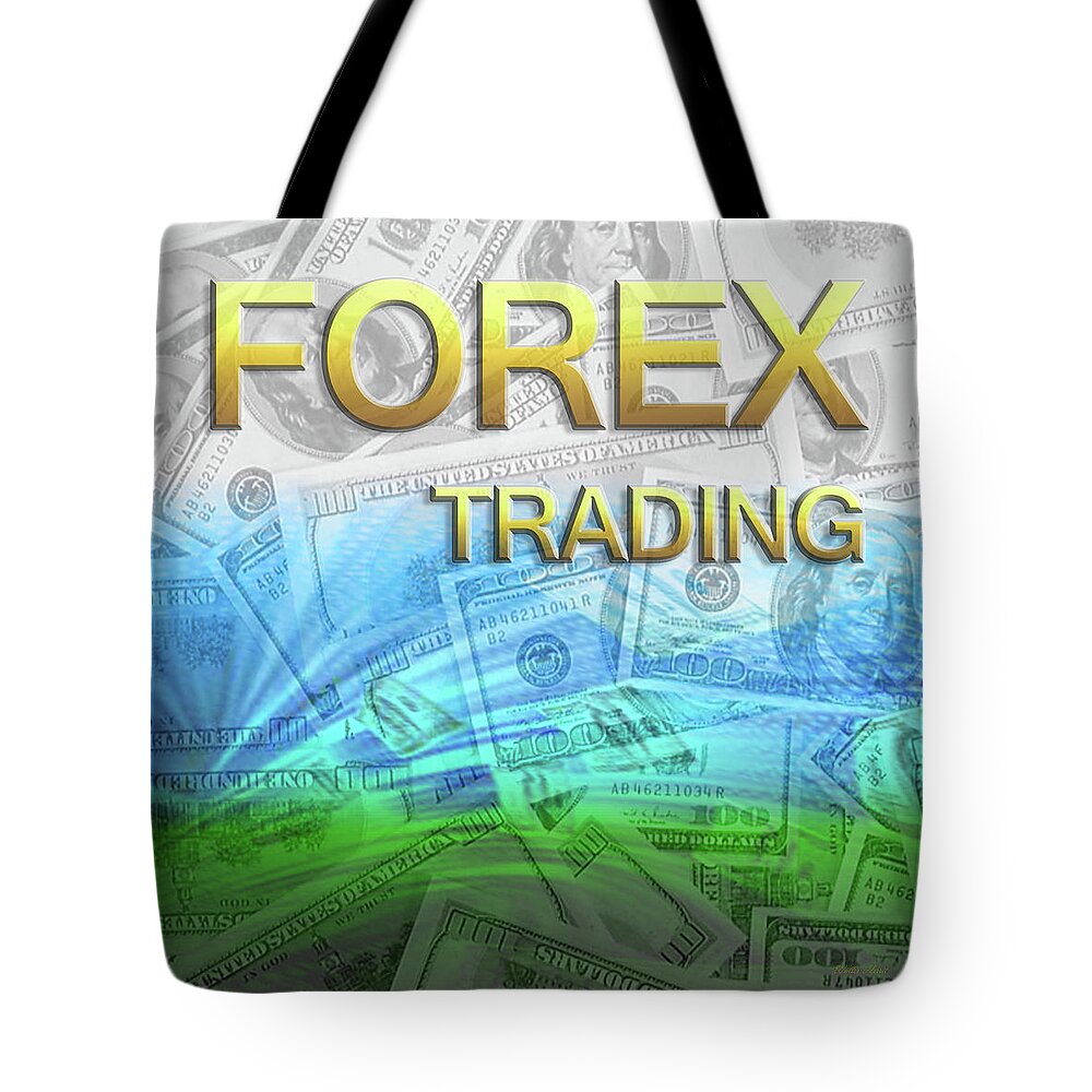 Forex Tote Bag featuring the digital art Forex Trading 1a by Walter Herrit