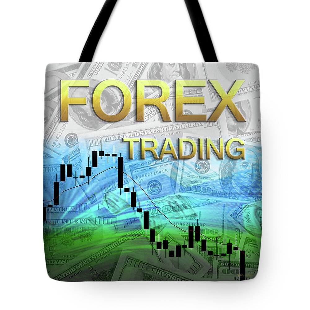 Forex Tote Bag featuring the digital art Forex Trading 1b by Walter Herrit