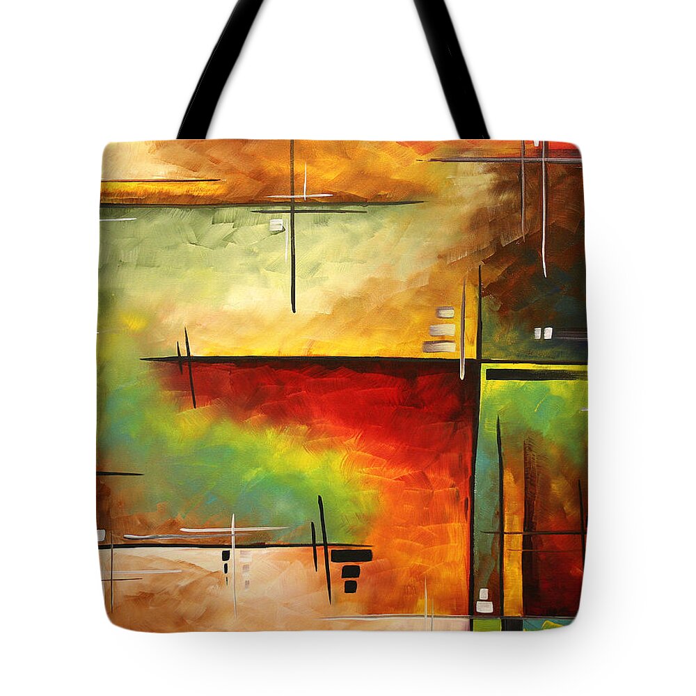 Abstract Tote Bag featuring the painting Forgotten Promise by MADART by Megan Duncanson
