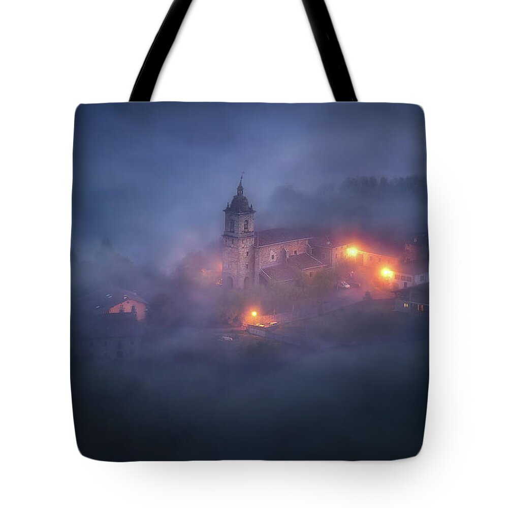 Village Tote Bag featuring the photograph Forgotten realms by Mikel Martinez de Osaba