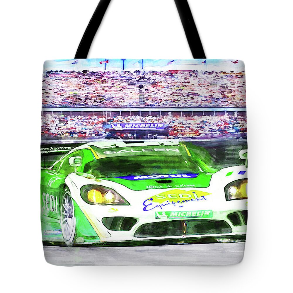 Le Mans Tote Bag featuring the painting Form One by Michael Cleere