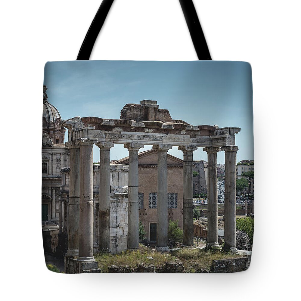 Foro Tote Bag featuring the photograph Foro Romano, Rome Italy 3 by Perry Rodriguez