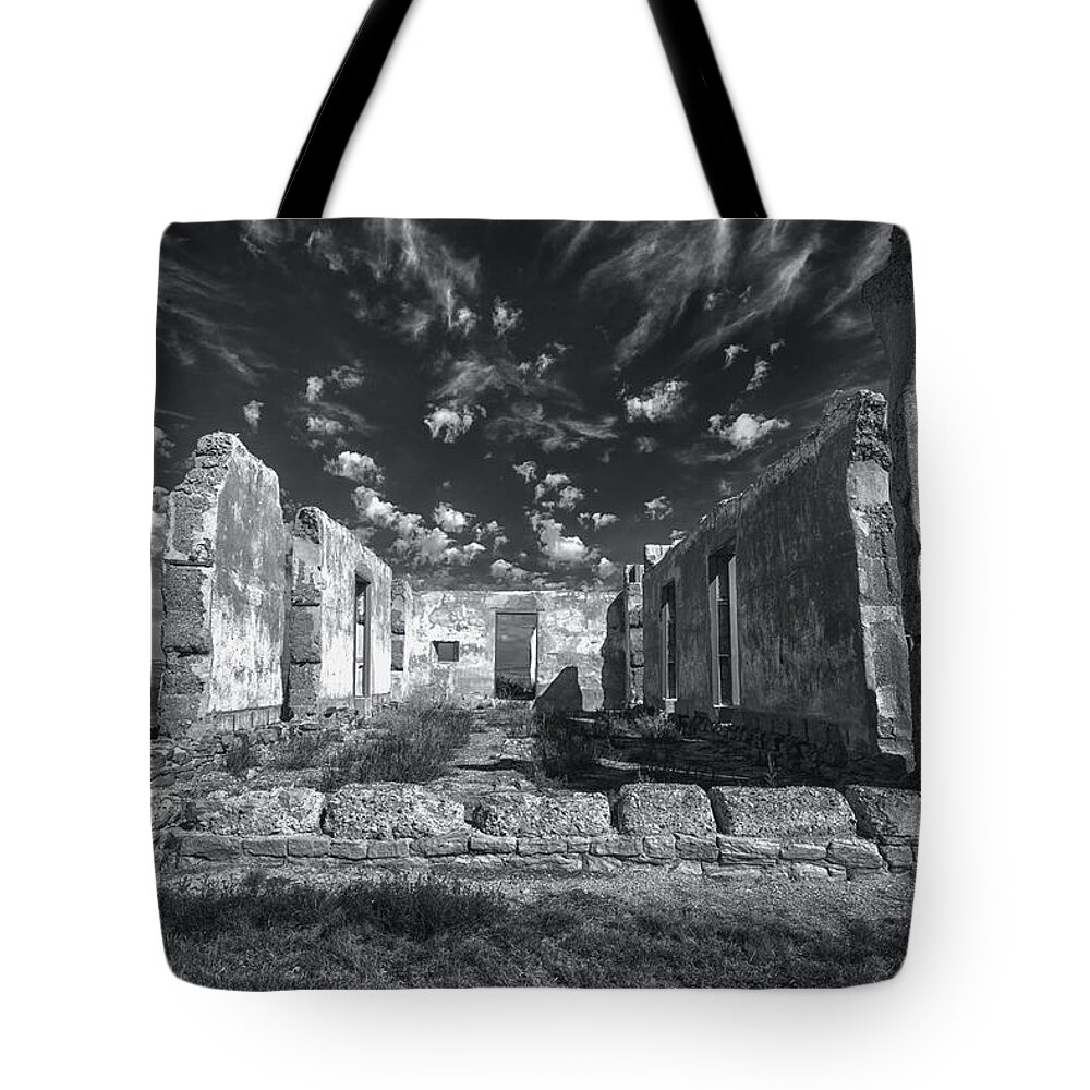 Crystal Yingling Tote Bag featuring the photograph Fort Laramie by Ghostwinds Photography
