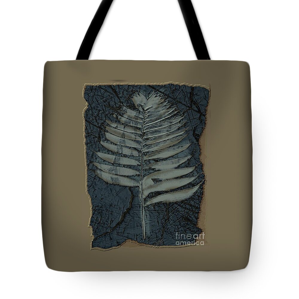 Digital Art Tote Bag featuring the digital art Fossil Palm by Delynn Addams