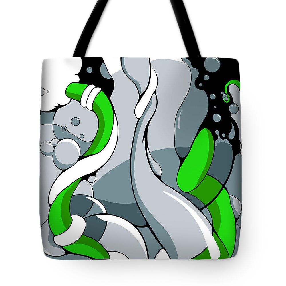 Vines Tote Bag featuring the drawing Fountainhead by Craig Tilley