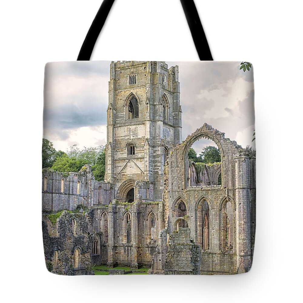 Abbey Tote Bag featuring the photograph Fountains Abbey Yorkshire by Patricia Hofmeester