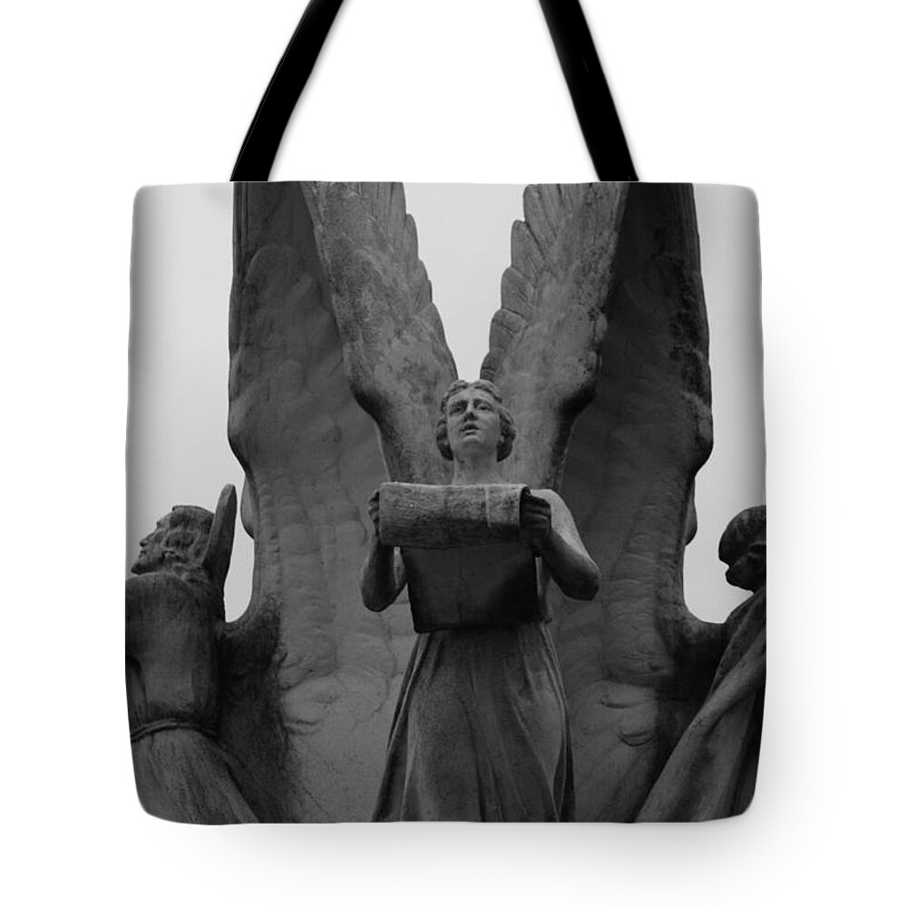 Four Angels Tote Bag featuring the photograph Four Angels by Theresa Cangelosi
