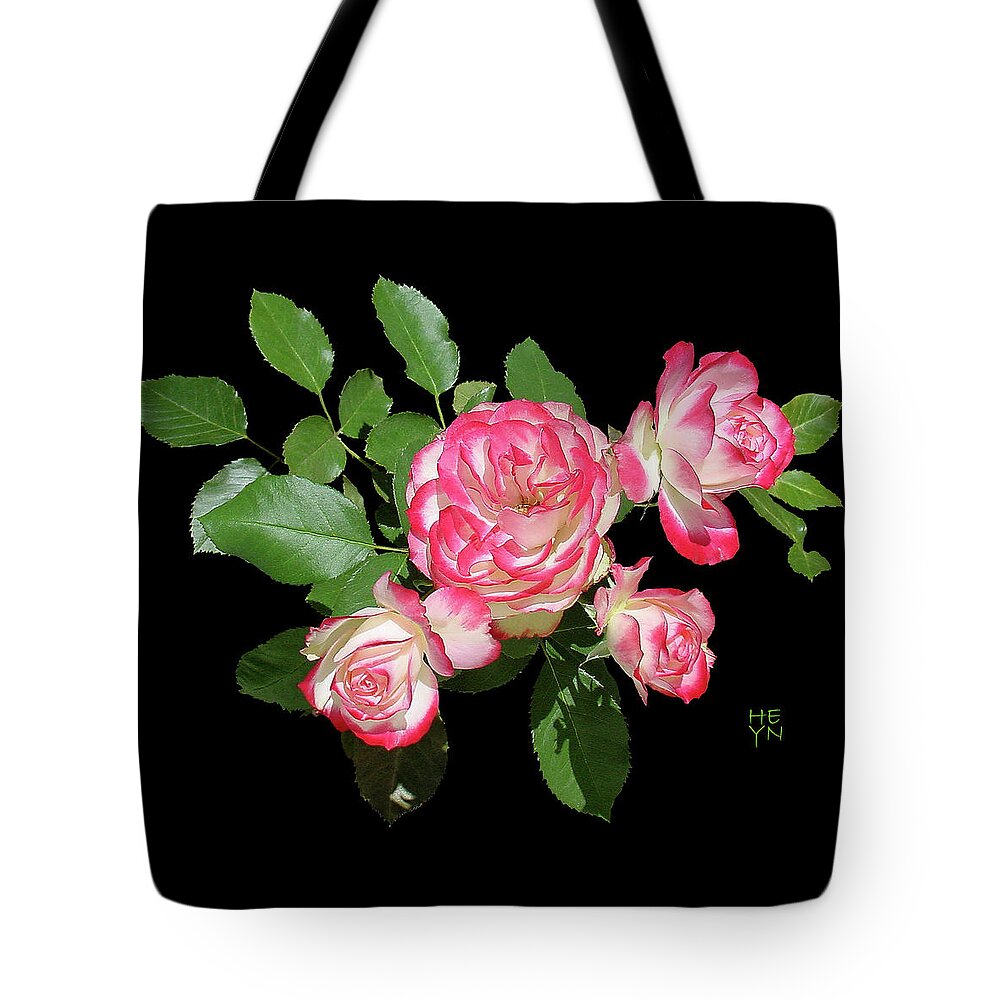 Cutout Tote Bag featuring the photograph Four Roses Cutout by Shirley Heyn