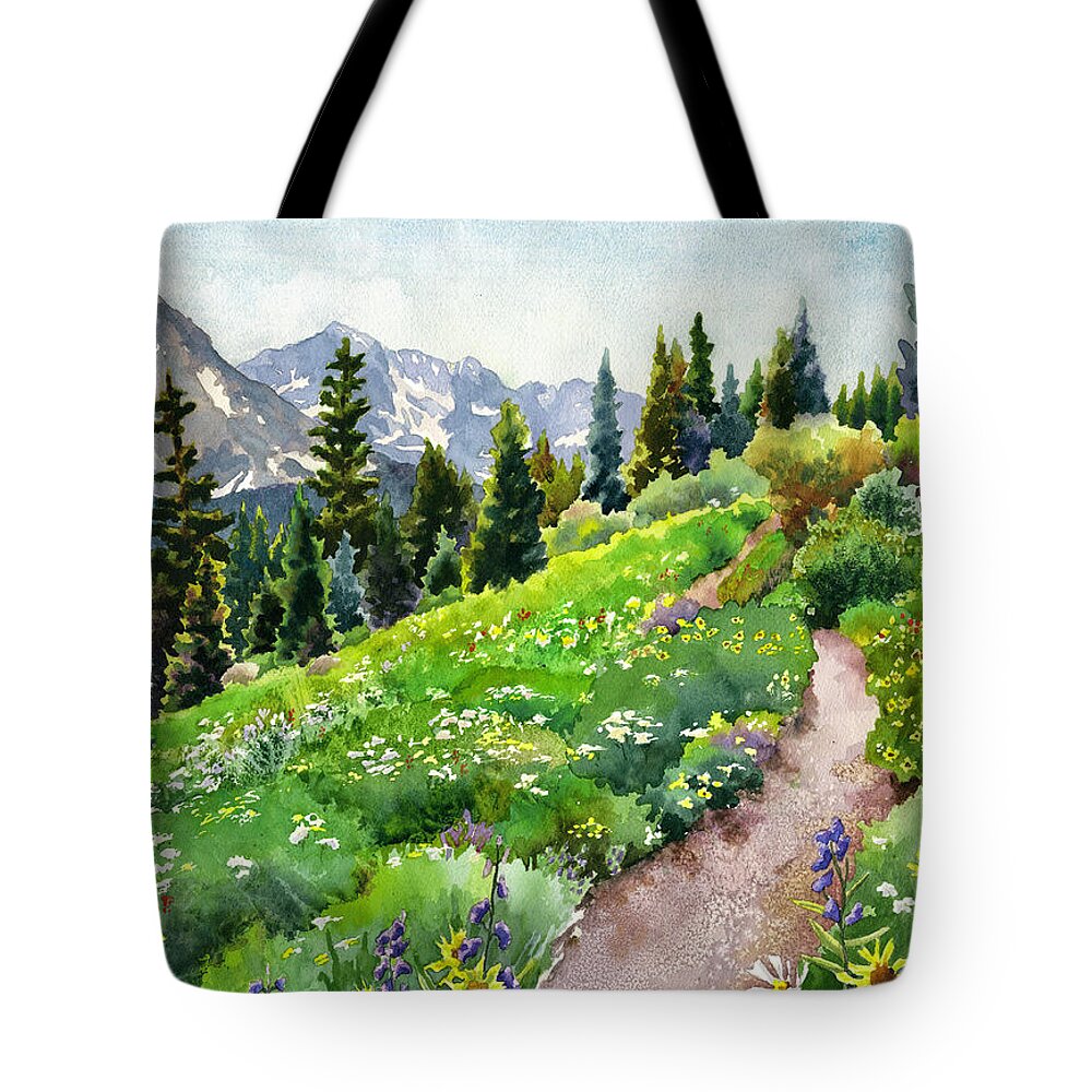 Green Field Painting Tote Bag featuring the painting Fourth of July by Anne Gifford