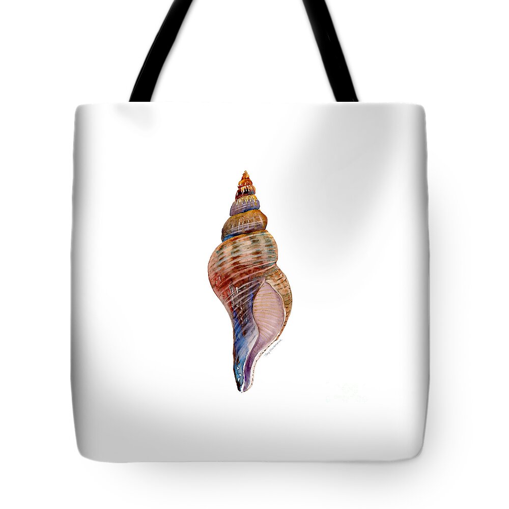 Conch Shell Painting Tote Bag featuring the painting Fox Shell by Amy Kirkpatrick