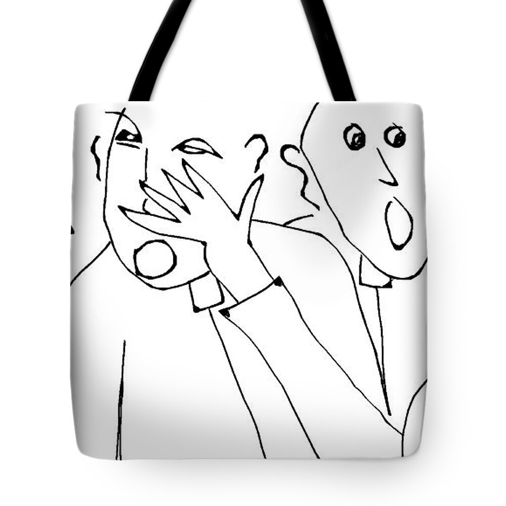  Tote Bag featuring the digital art Fr. Tubbs Had Wanted To Backhand Fr. Dick For So Long by Doug Duffey