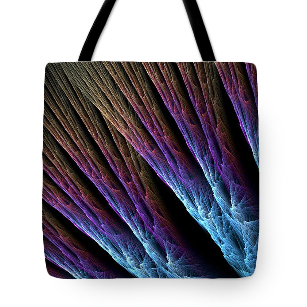 Fractal Tote Bag featuring the digital art Fractal by Maye Loeser