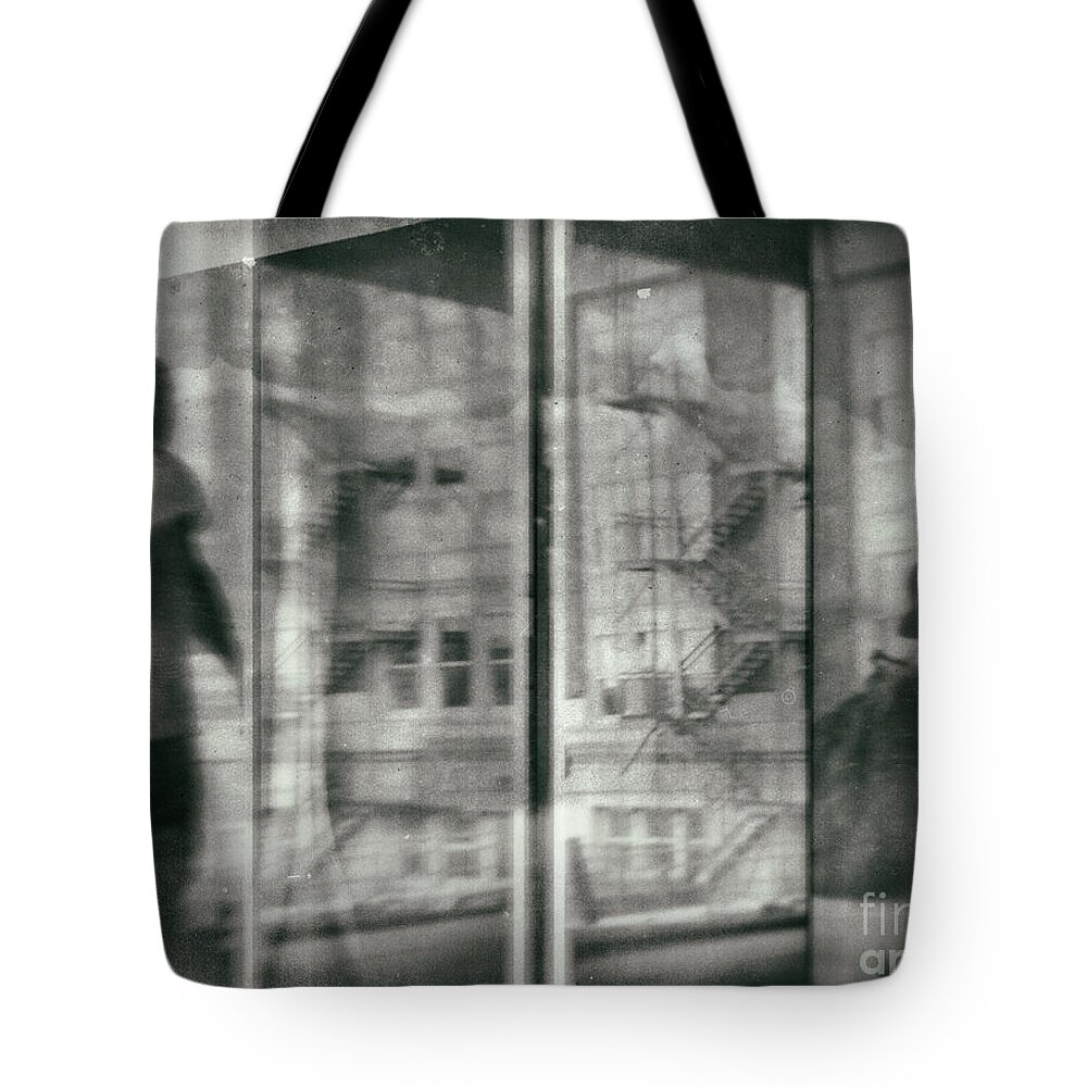 Man Tote Bag featuring the photograph Fragment 7 The Traveler by Jeff Breiman