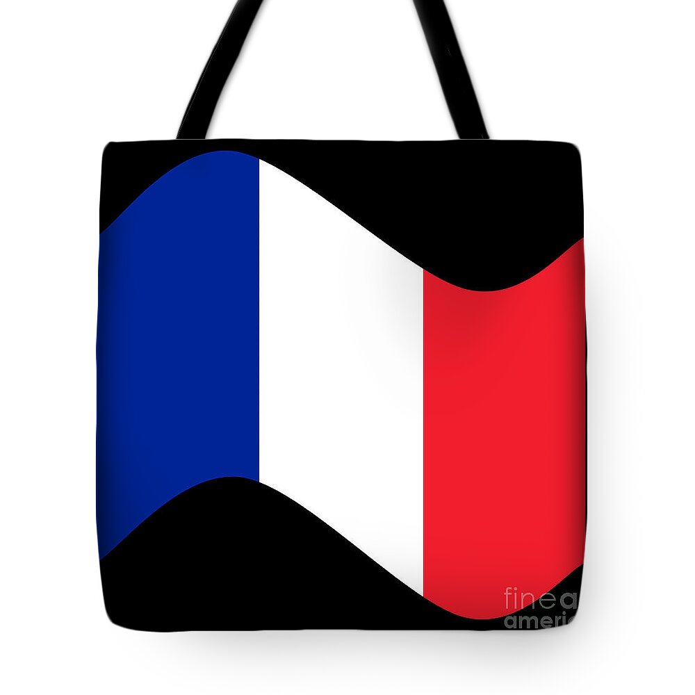 France Tote Bag featuring the digital art France Flag Wave by Henrik Lehnerer