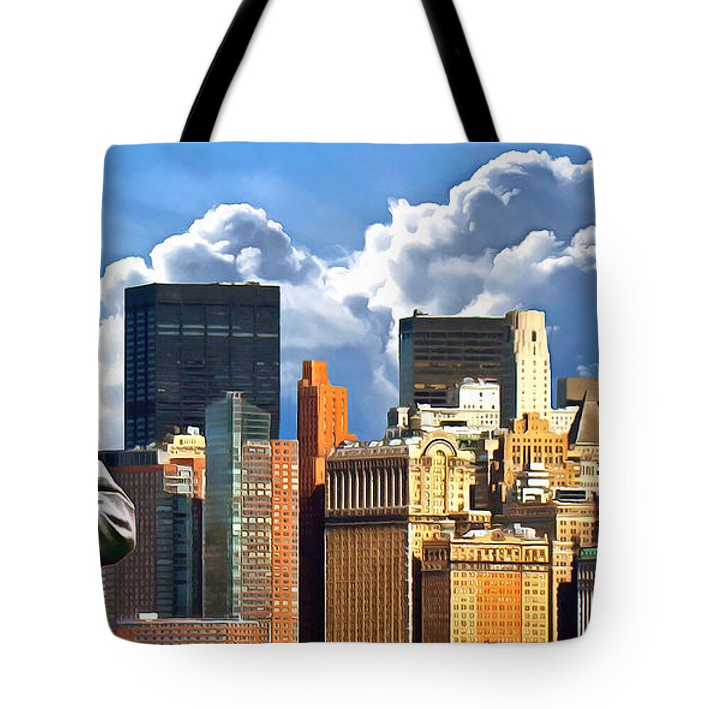 Wingsdomain Tote Bag featuring the photograph Frank Sinatra New York New York 20170507 by Wingsdomain Art and Photography