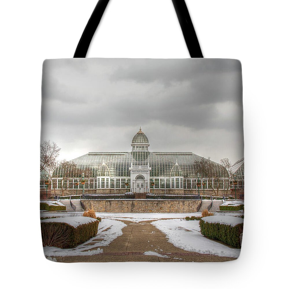 Botanical Gardens Tote Bag featuring the photograph Franklin Park Conservatory Winter by Sharon McConnell