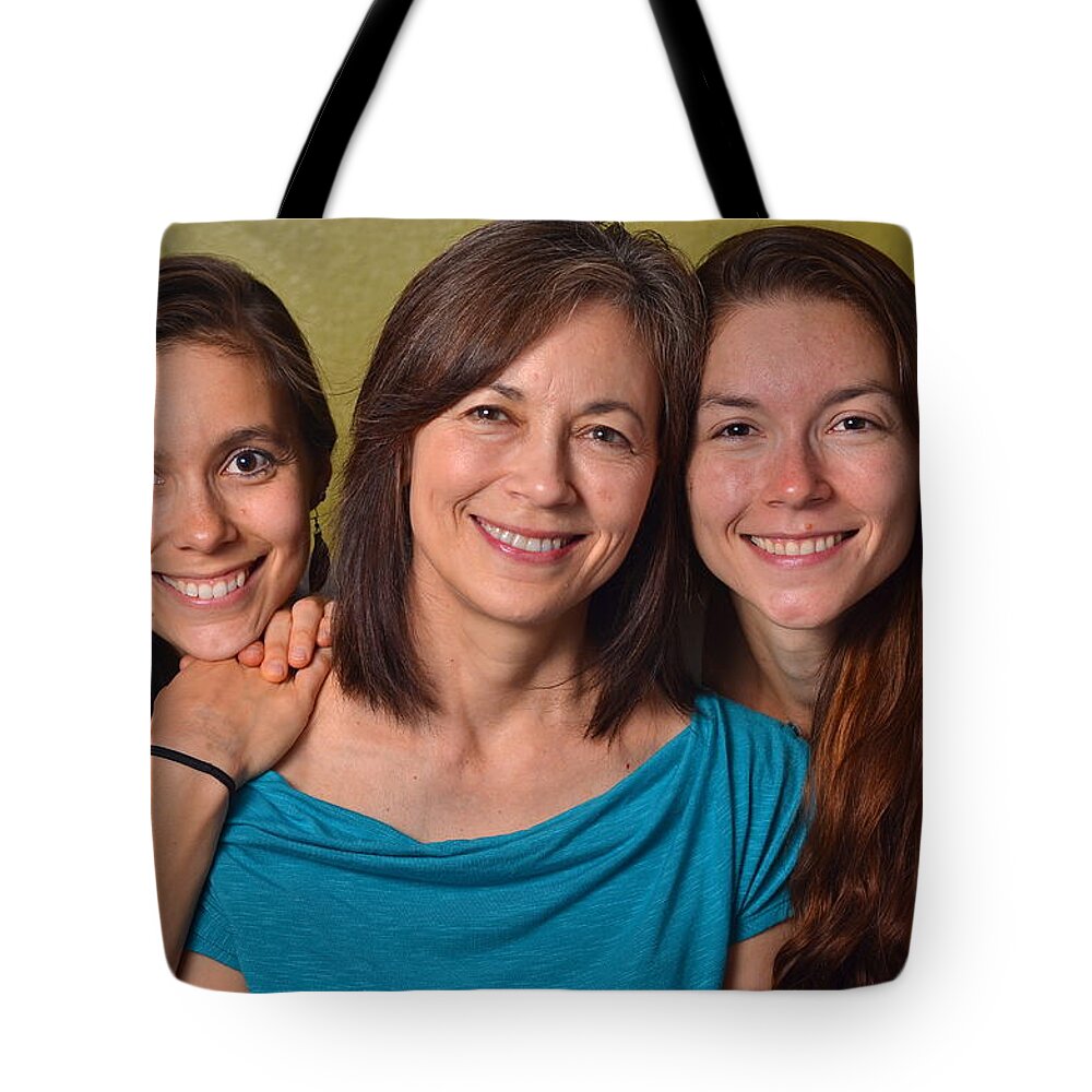 Reunion Tote Bag featuring the photograph Frazer Girls 1 by Carle Aldrete