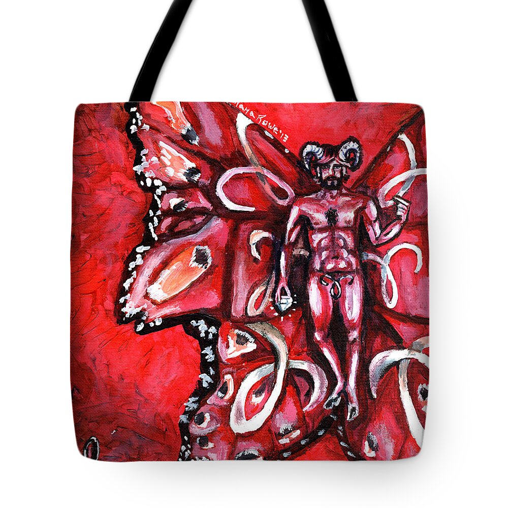 Aries Tote Bag featuring the painting Free as an Aries by Shana Rowe Jackson