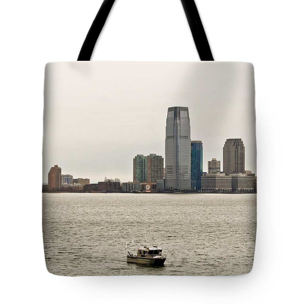 New York From Ferry Tote Bag featuring the photograph Free from hustle and bustle by Elena Perelman