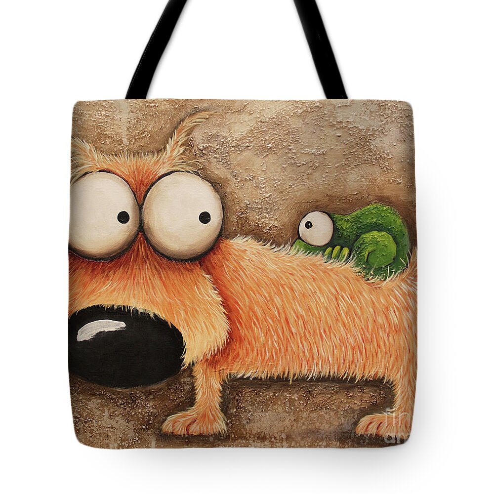 Dog Tote Bag featuring the painting Free Loader by Lucia Stewart